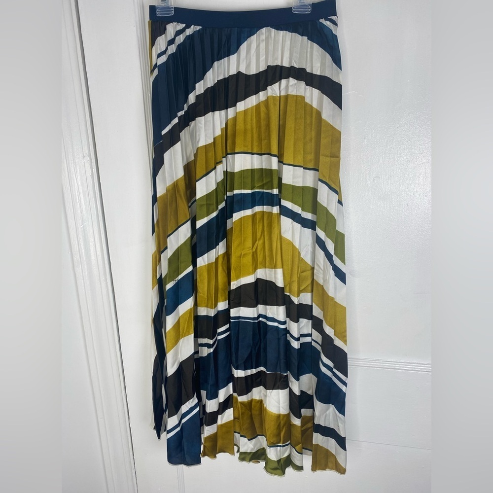 Mango Satin Multicolor Pleated Midi Skirt MNG Macys